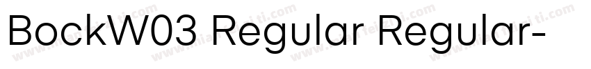 BockW03 Regular Regular字体转换